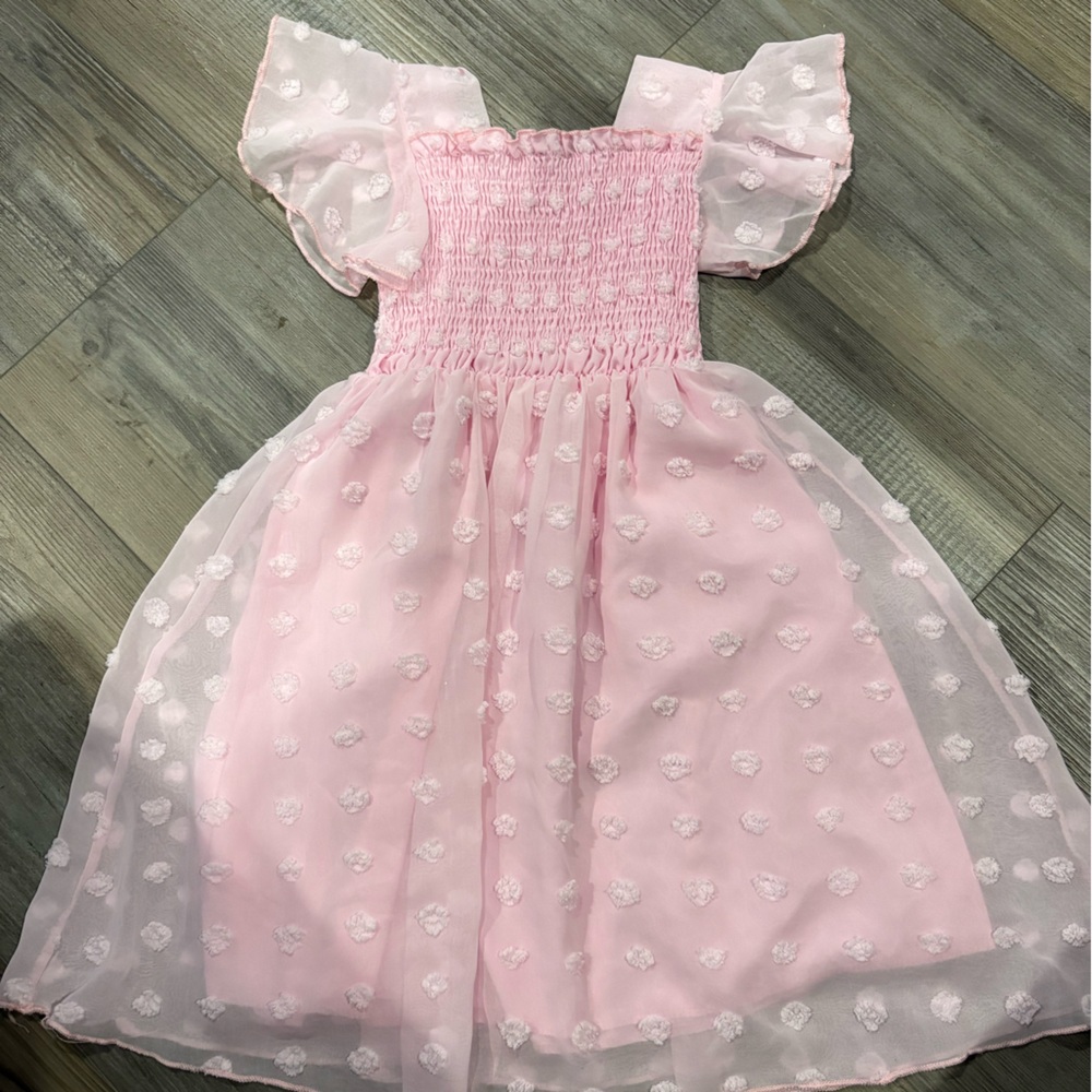 Pink Puff Sleeve Dress
